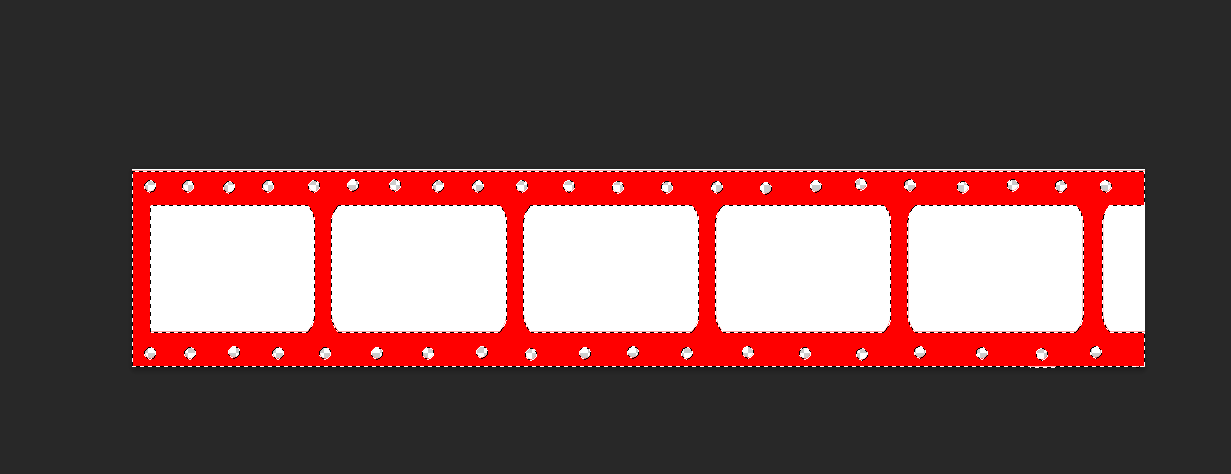 Film strip with sprocket holes