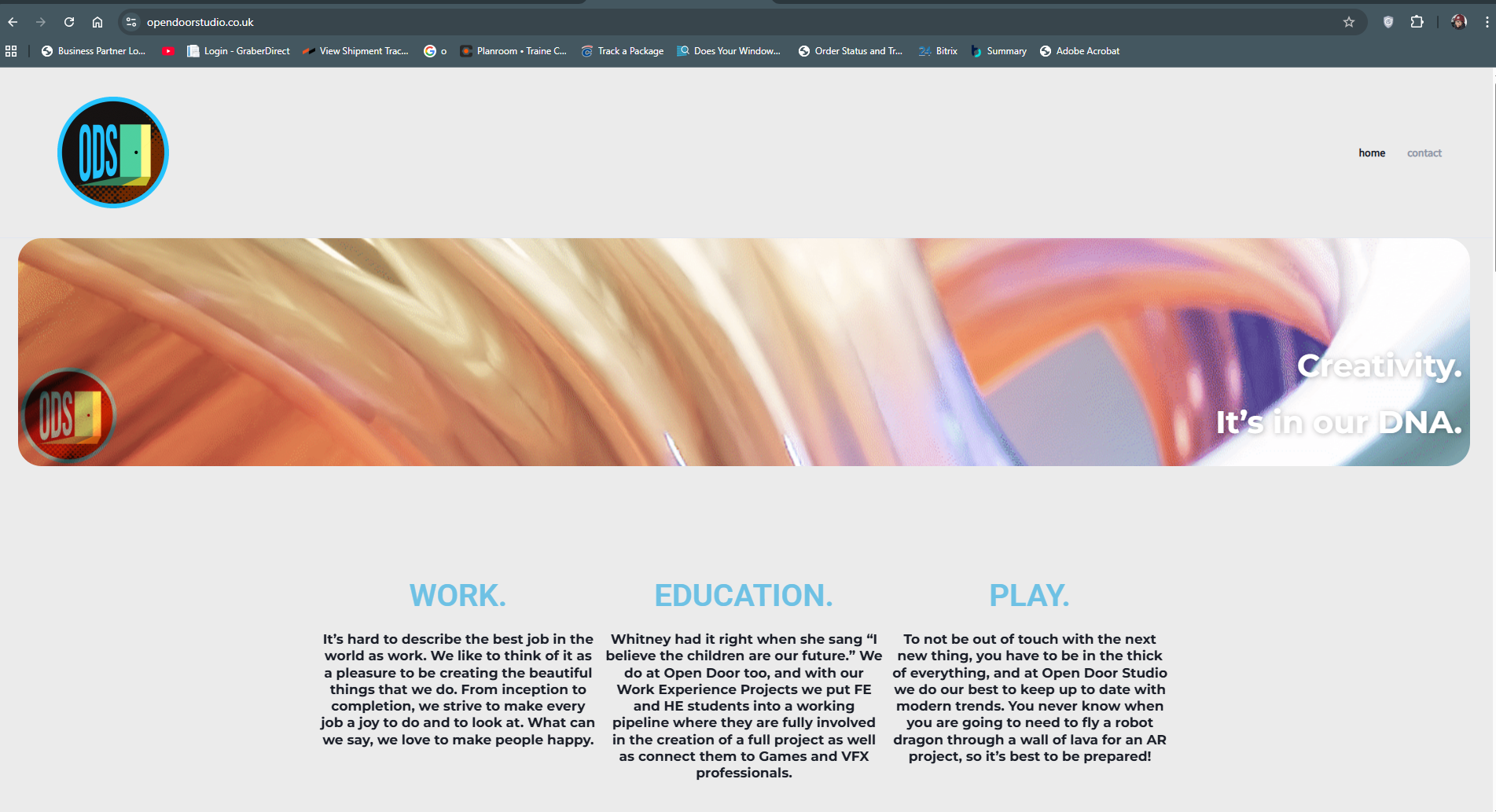 Open Door Studio website