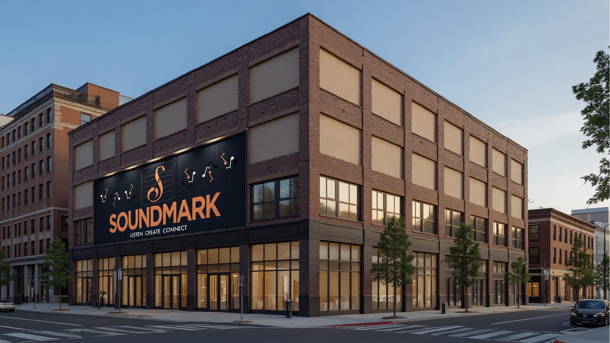 Soundmark music destination building signage