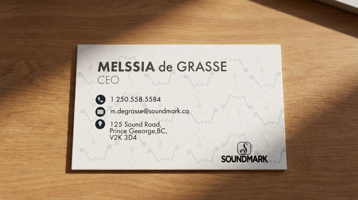 Soundmark business card mockup