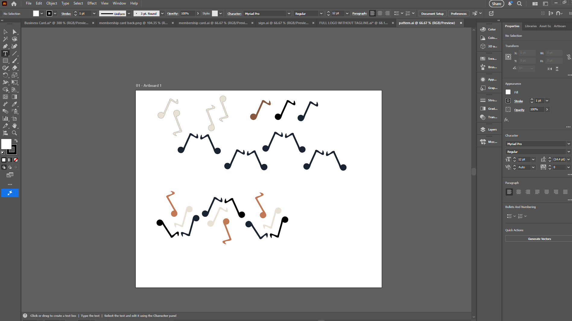 Soundmark custom music note pattern